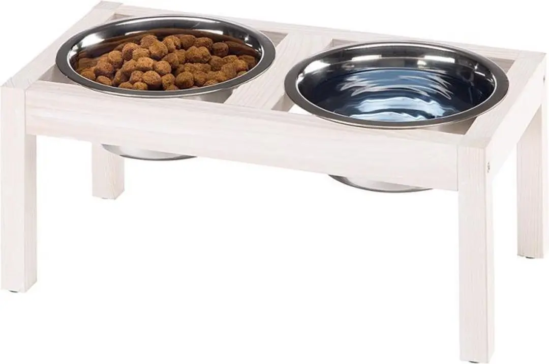 Ferplast Desco Wood Hondenvoerbak 3,6L - Lichtbruin - afbeelding 2 van 5