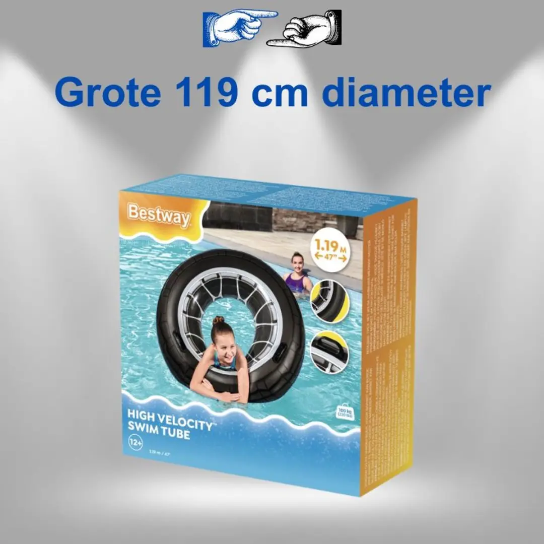 Bestway Tire Design Zwemring 119cm - Zwart