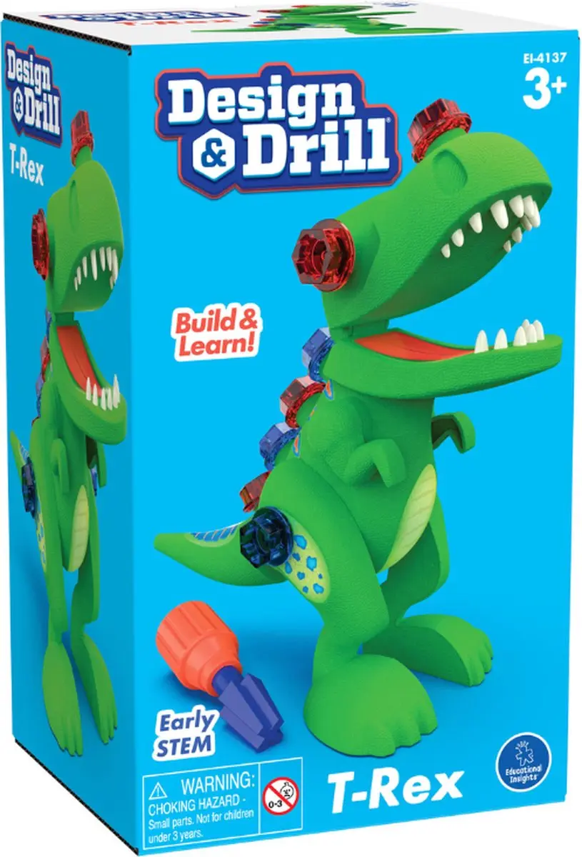 Learning Resources Design & Drill T-Rex - Boor & Versierdinosaurus - 2 Onderdelen - Multikleur
