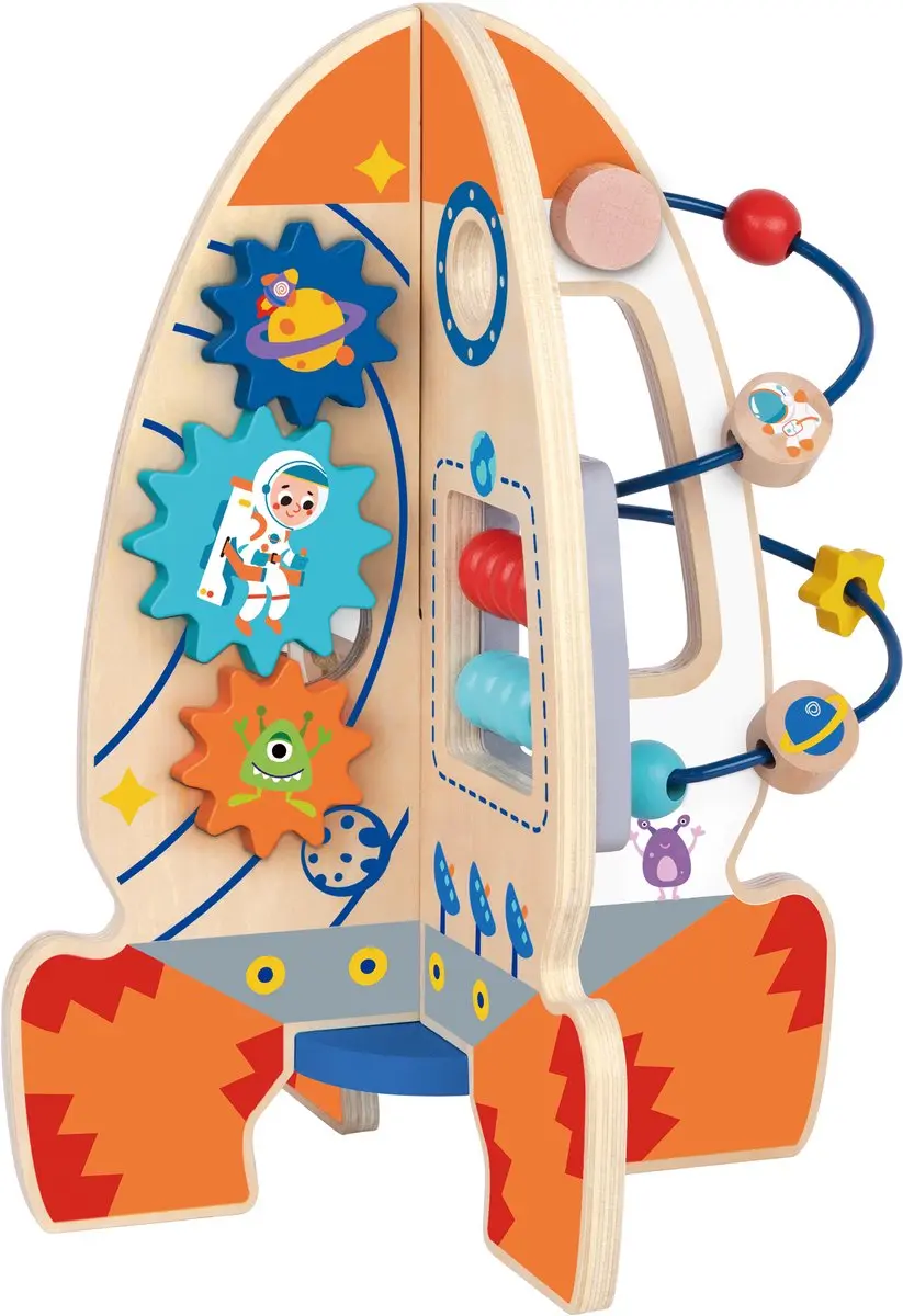 Tooky Toy Houten Raket Activiteitencentrum