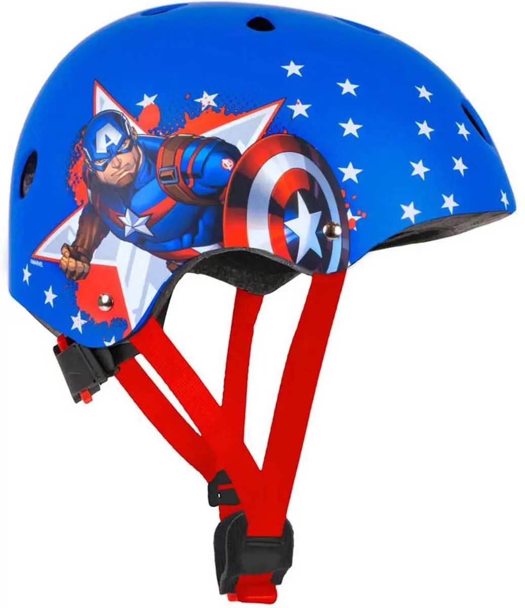 Marvel Captain America Fietshelm - M - Blauw