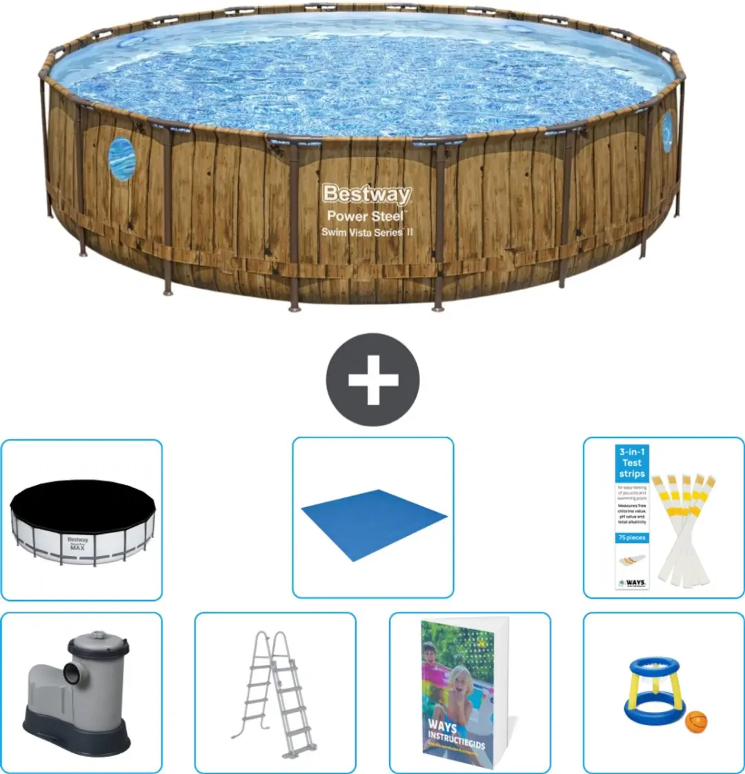 Bestway Power Steel Swim Vista Zwembad 549cm