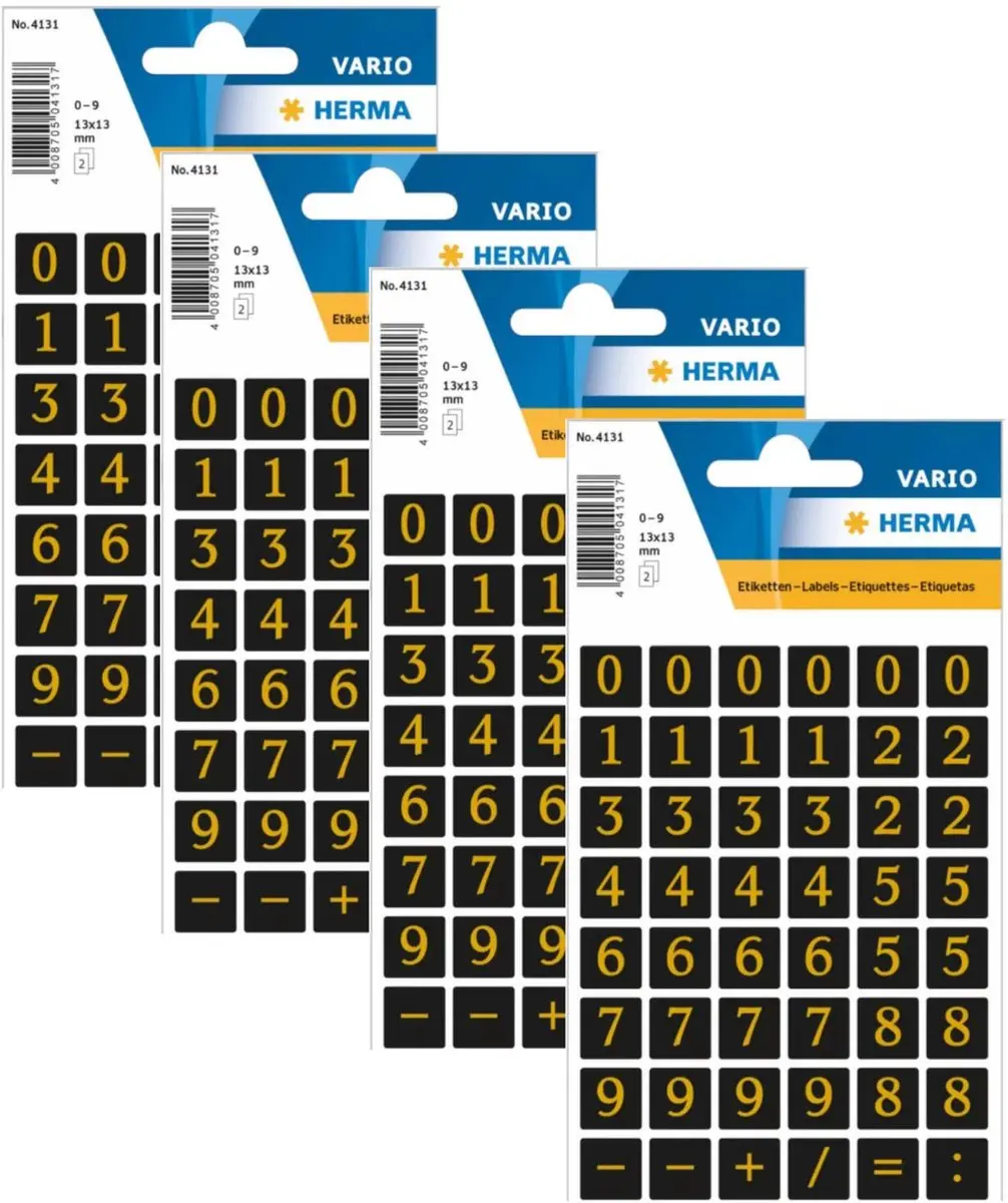 Herma Stickervel Nummers 0-9