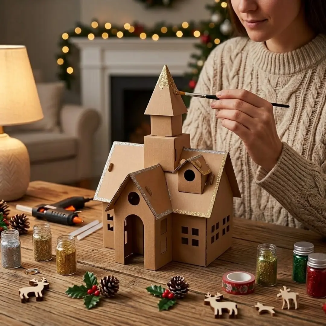 NUVEX Kerk Modelbouwpakket Poppenhuis - Bruin