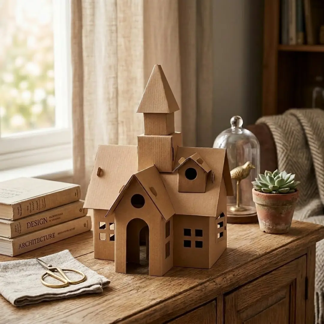 NUVEX Kerk Modelbouwpakket Poppenhuis - Bruin