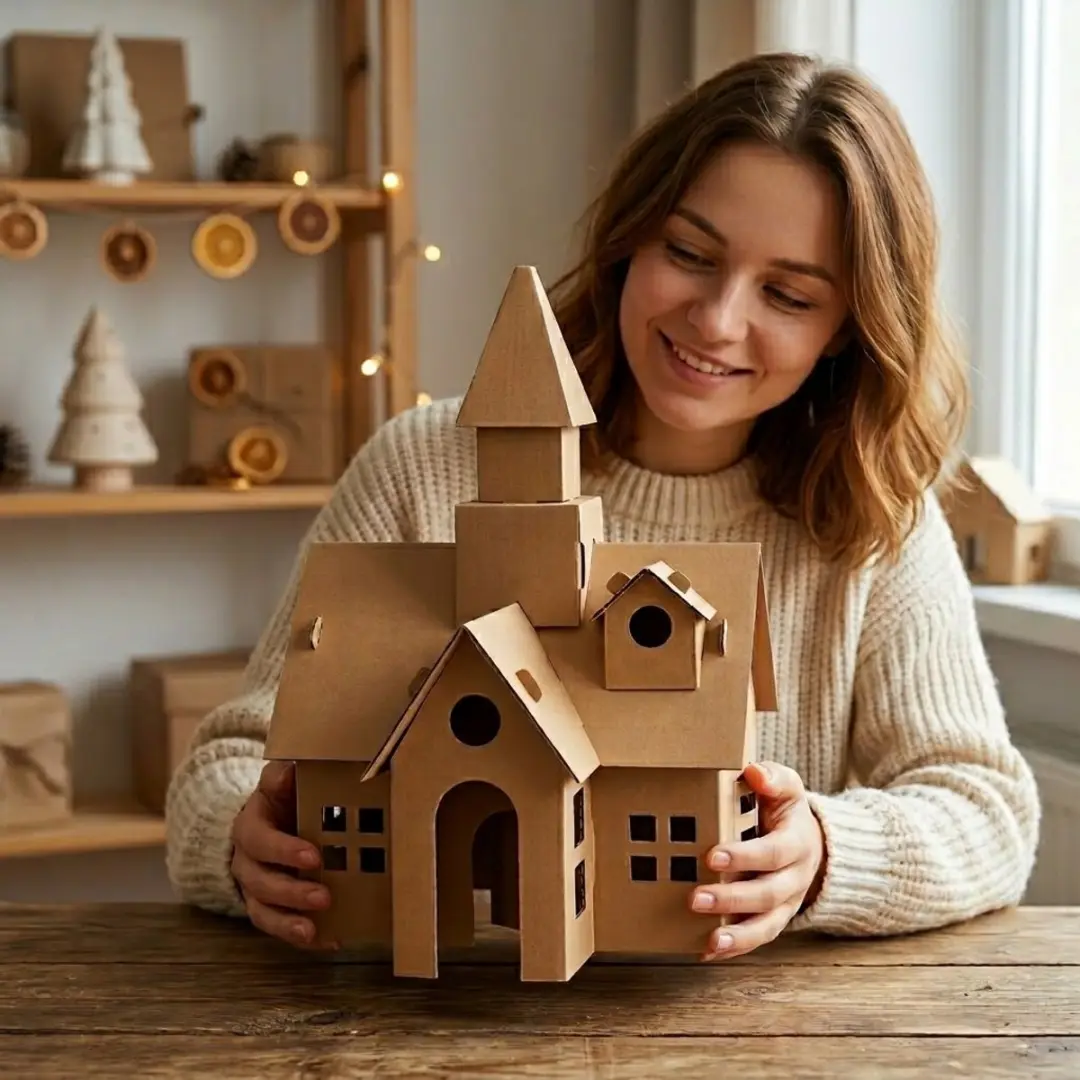 NUVEX Kerk Modelbouwpakket Poppenhuis - Bruin