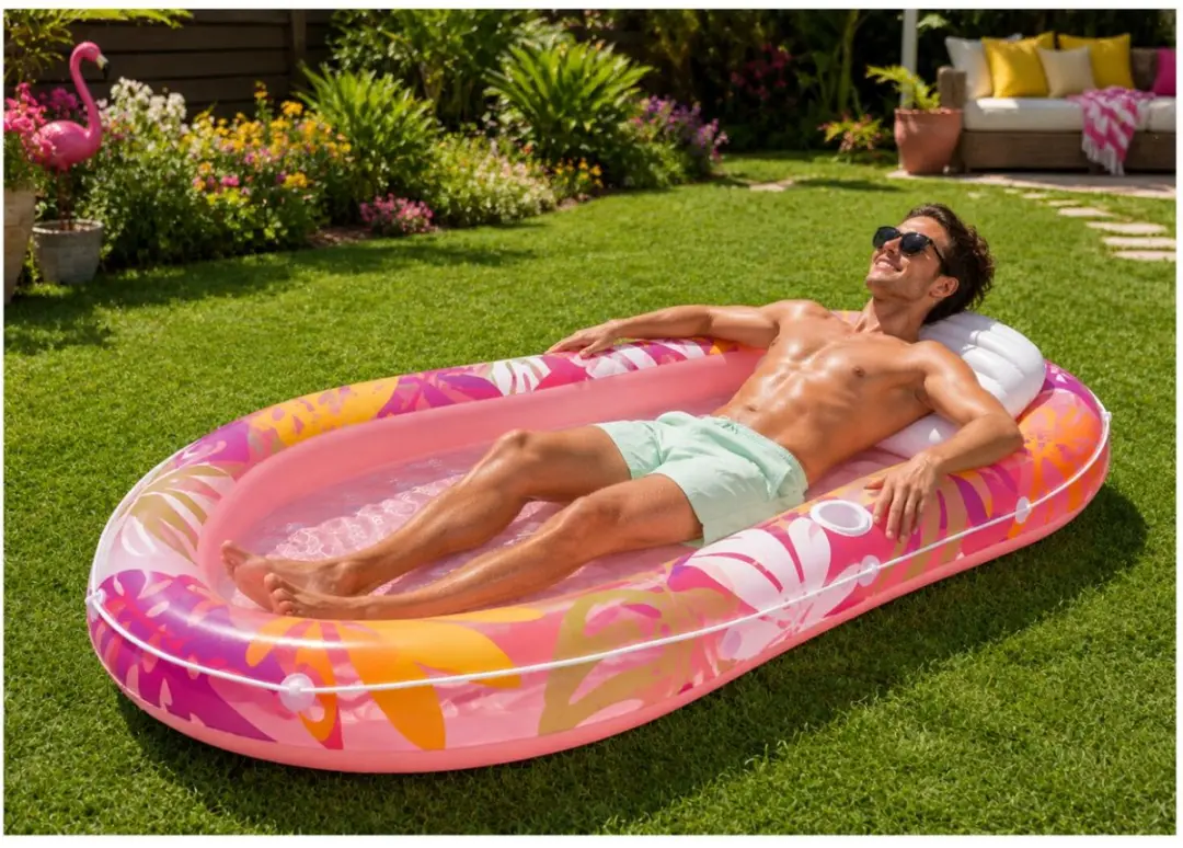 Intex Tanning Pool Oasis Luchtbed 202x120cm - Roze