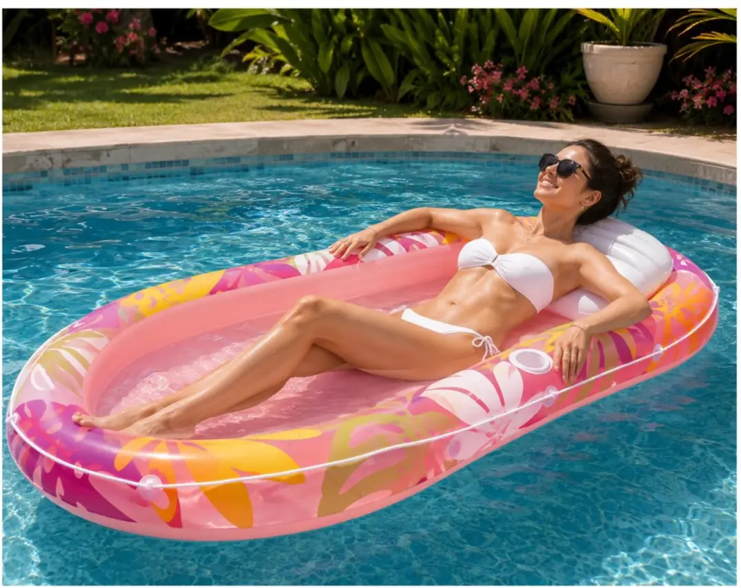 Intex Tanning Pool Oasis Luchtbed 202x120cm - Roze