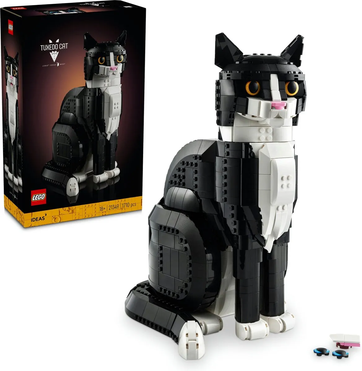 LEGO Ideas Zwart-witte Kat 21349 - 1710 Stenen