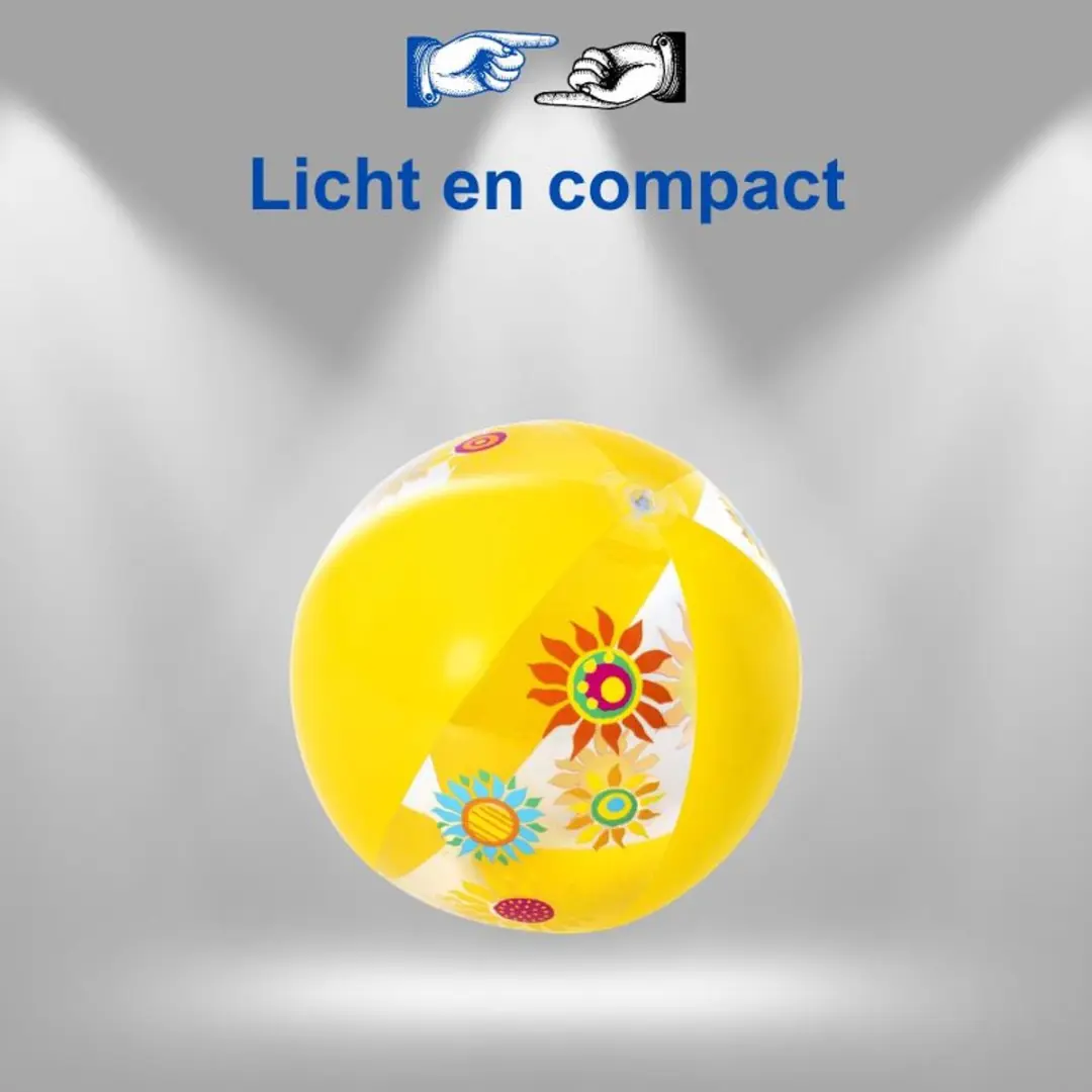 Bestway Strandbal Geel 51cm - PVC - afbeelding 3 van 6