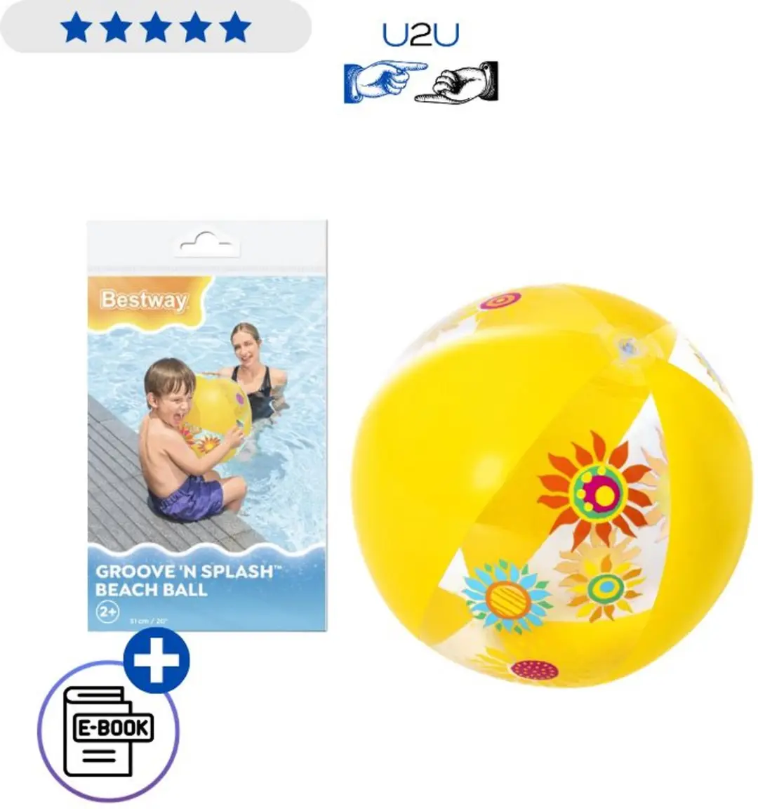 Bestway Strandbal Geel 51cm