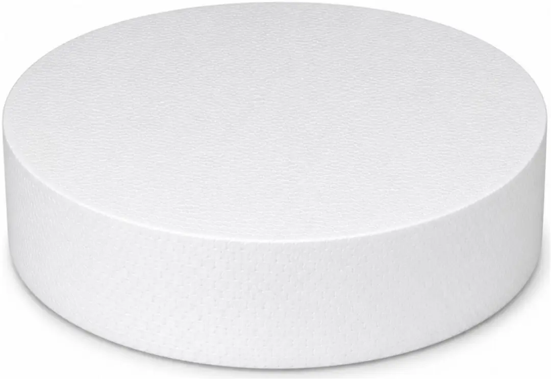 Bellatio Design Piepschuim Cirkel 2x - Ø25 x 4cm Wit