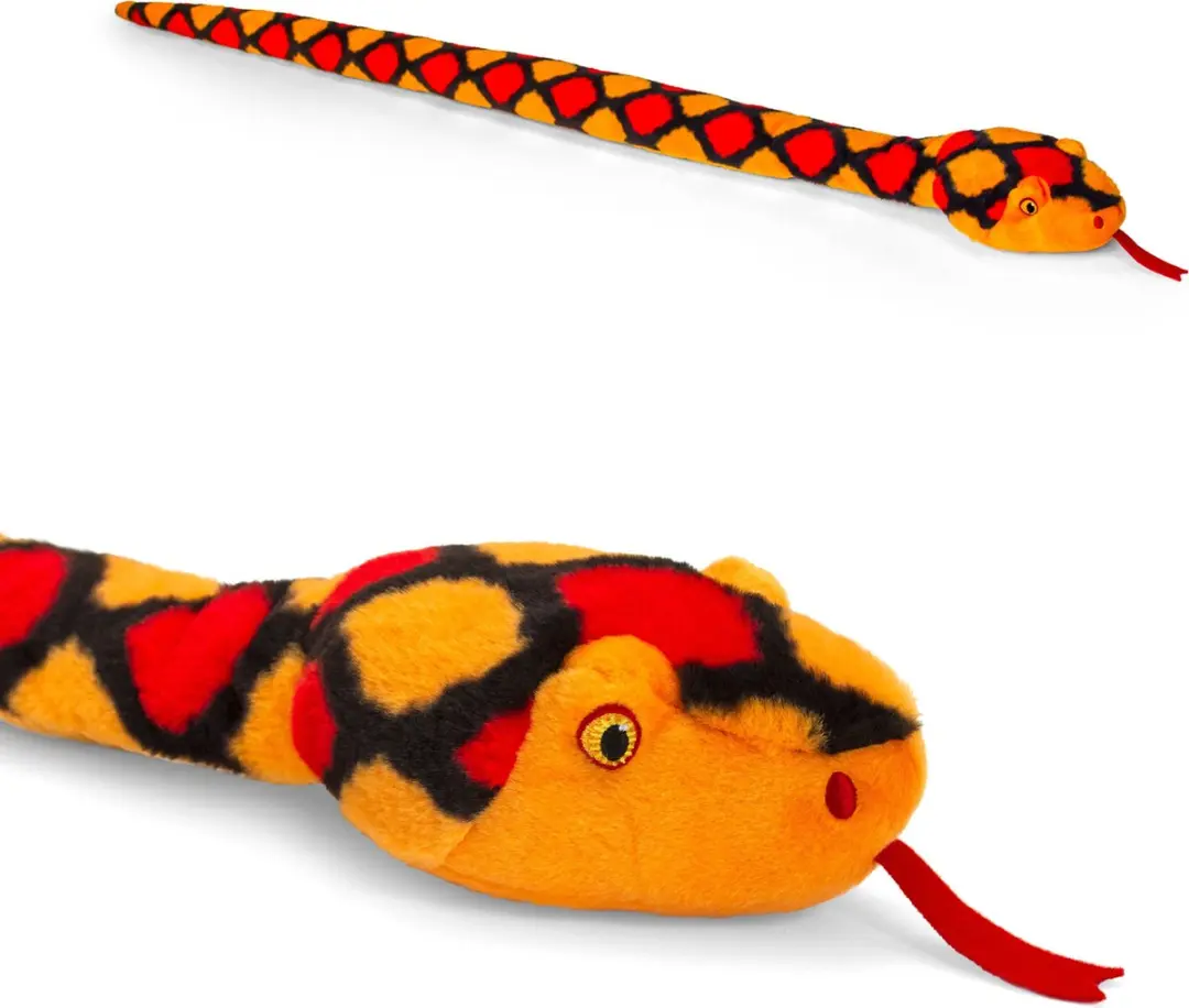 Keel Toys Slangen Pluche - 2 Stuks Rood-Groen 100cm