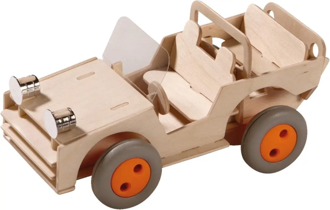 Haba Terra Kids Bouwpakket 4x4 - 19 Onderdelen - Multicolor