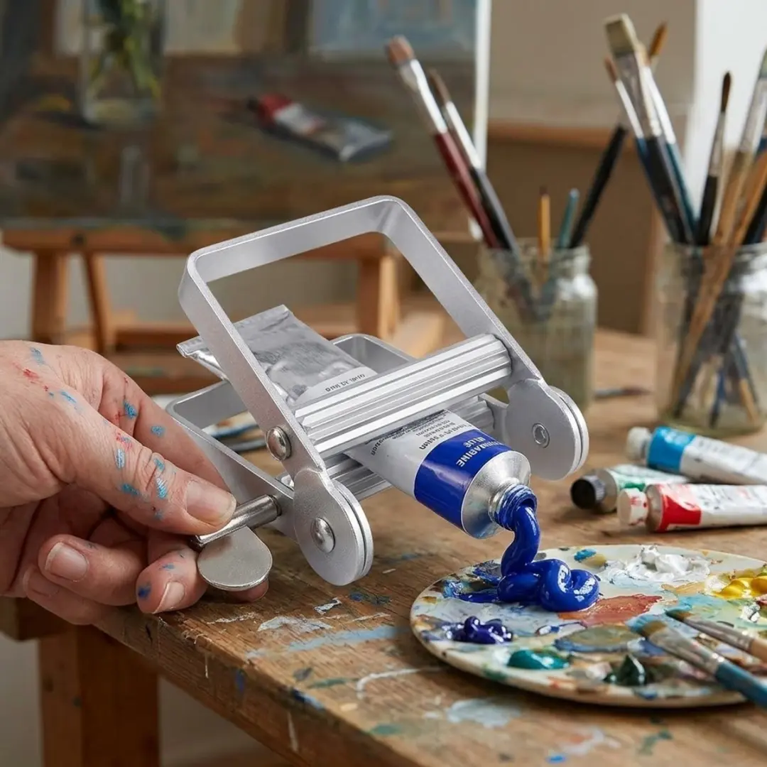 NuveX Zilverkleurige Tube Knijper met Roller - 1 Stuk
