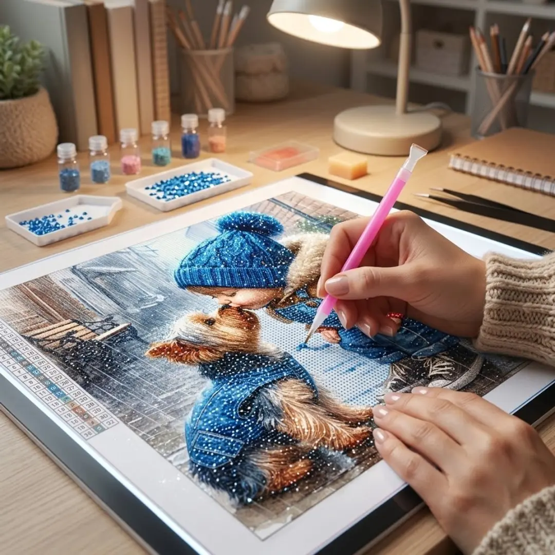 NUVEX Diamond Painting Hond Multicolor 20x20cm - Compleet Kit
