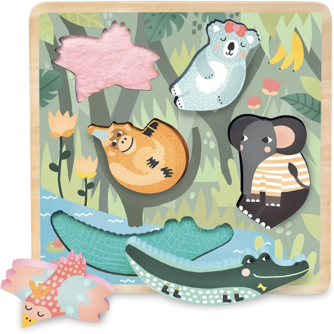 Vilac Houten Tactiele Voelpuzzel Jungle VI8502