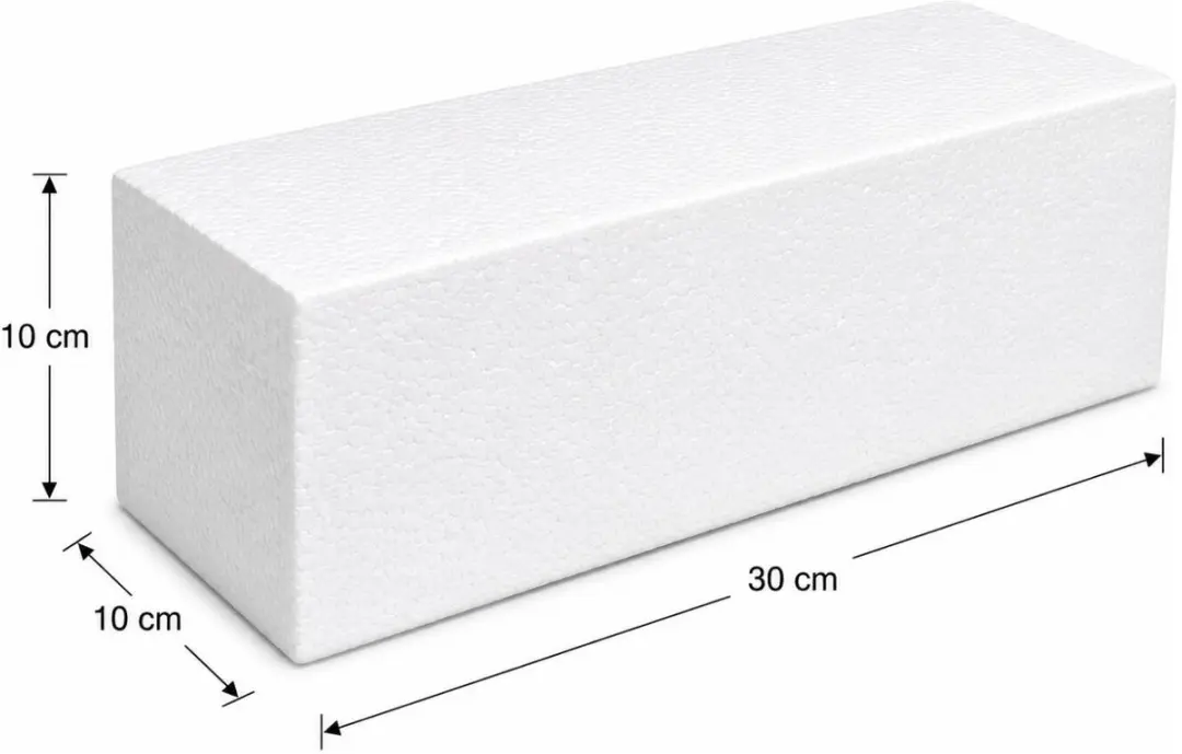 Bellatio Design Piepschuim Baksteen 6x - 30x10x10cm Wit