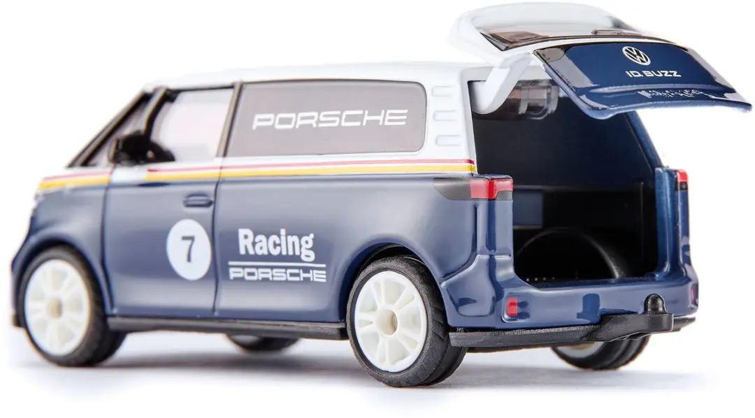 SIKU 2569 VW ID. Buzz met Porsche 911 GT3 RS 1:50 - Wit/Blauw