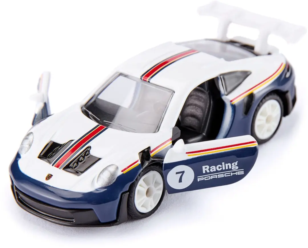 SIKU 2569 VW ID. Buzz met Porsche 911 GT3 RS 1:50 - Wit/Blauw