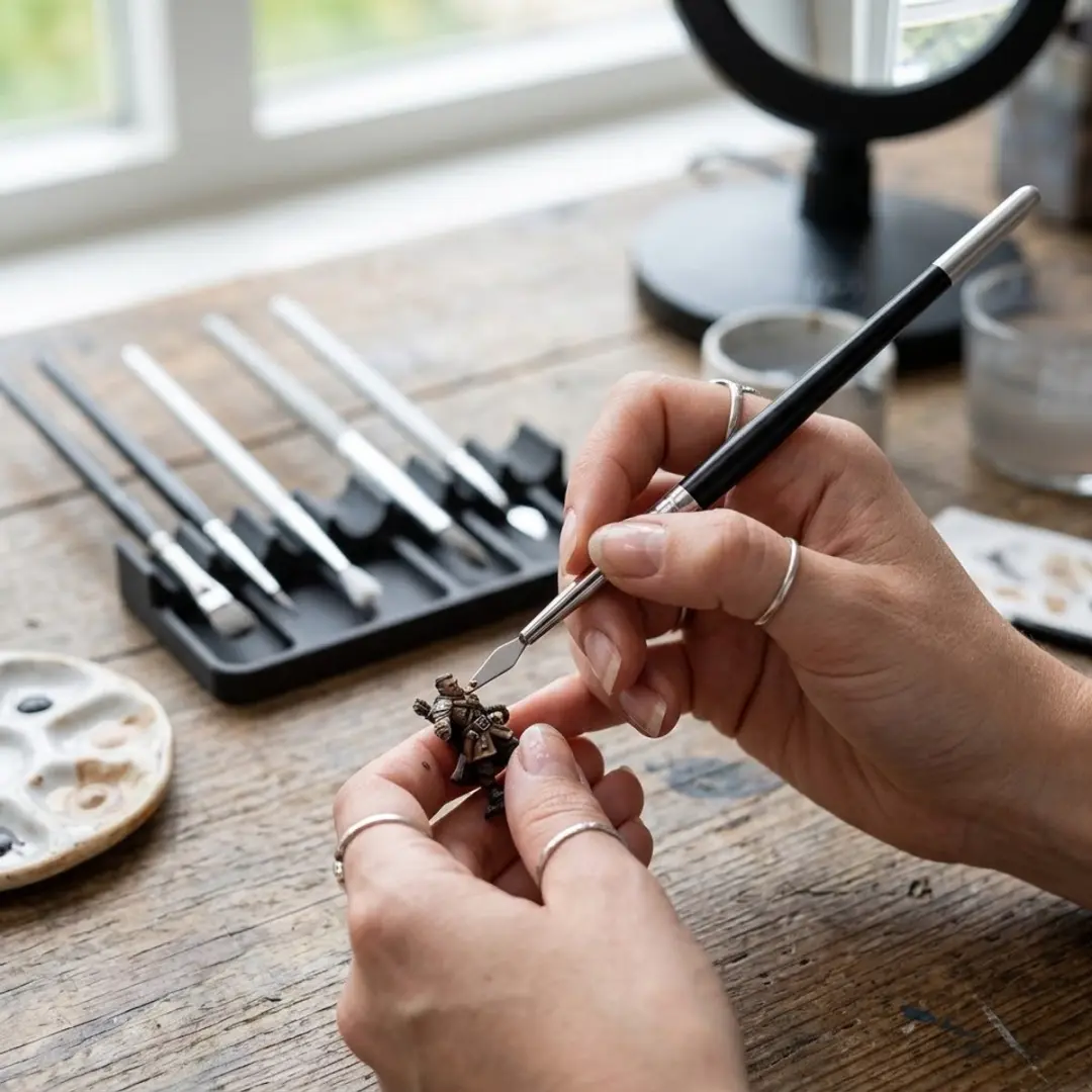NUVEX Penseelhouder met tray - Zwart