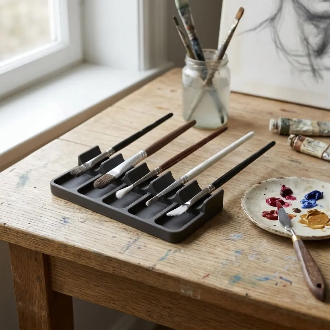 NUVEX Penseelhouder met tray - Zwart