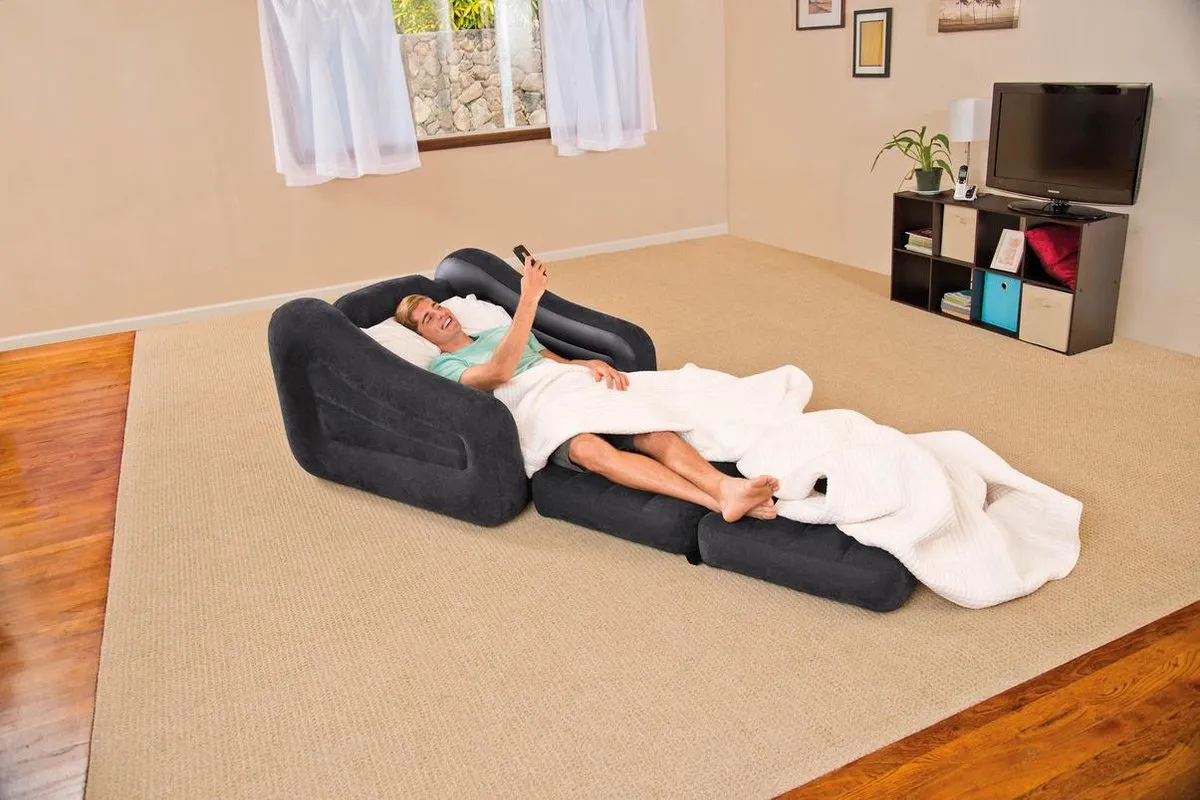 Intex Pull-Out Opblaasbare Slaapstoel - Grijs