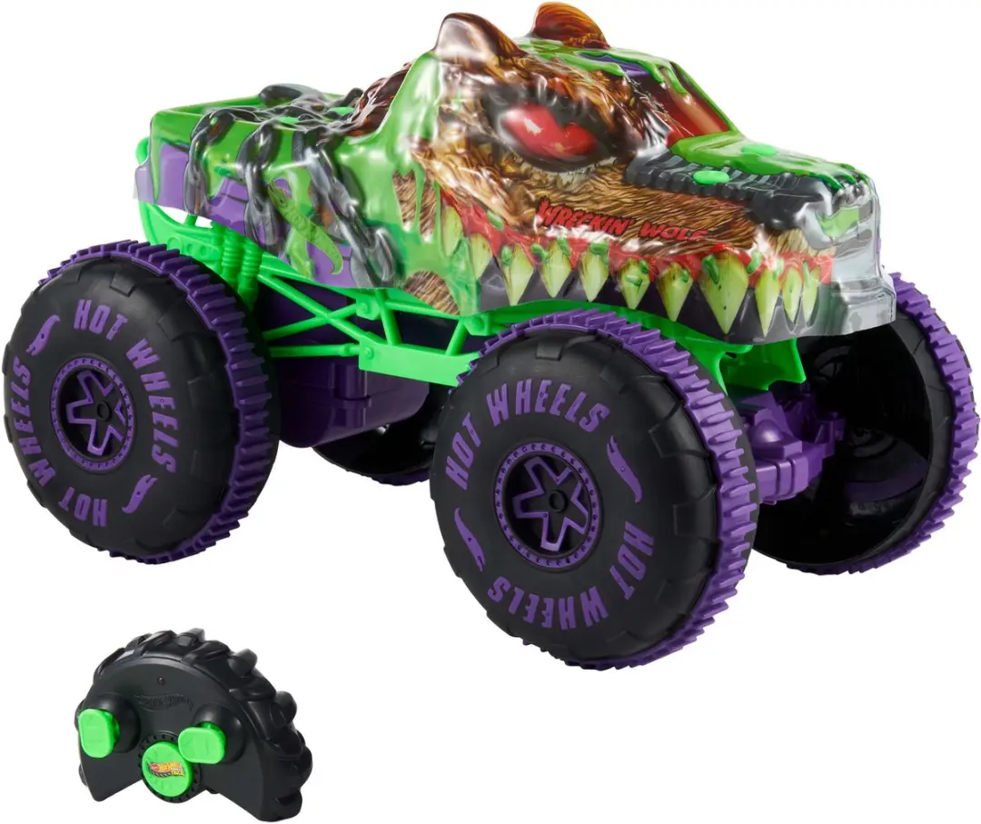 Hot Wheels Monster Trucks RC Mutant Wreckin' Wolf JMM77 - Multicolor