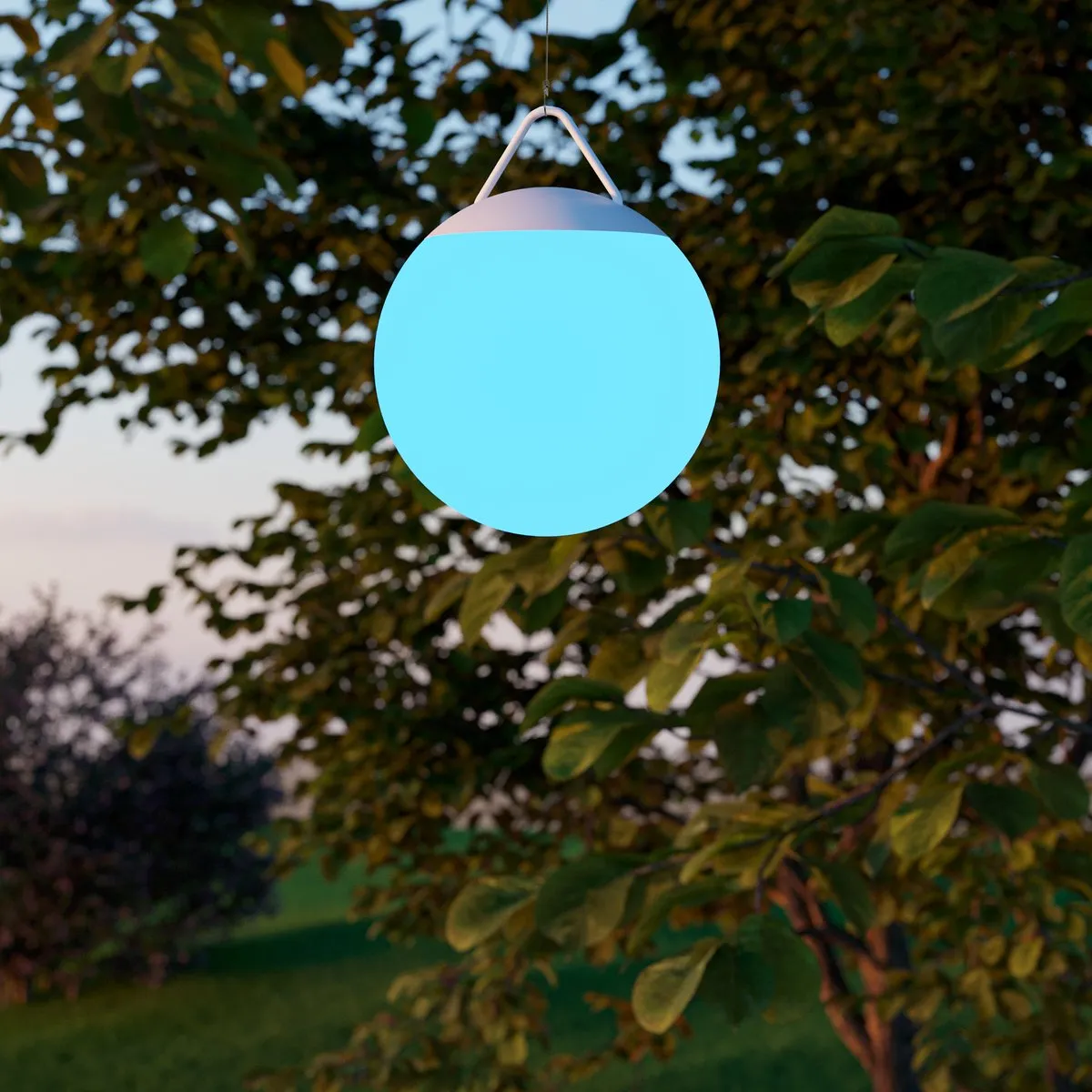 Eglo Poggiobello LED Buitenlamp - Oplaadbaar - RGB - Wit - Ø20cm - afbeelding 6 van 6