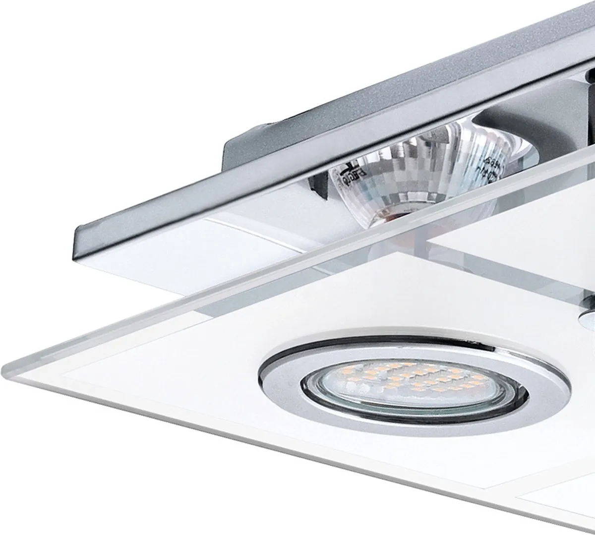 Eglo Cabo Plafondlamp GU10 - 4 Lichtpunten - Chroom/Wit