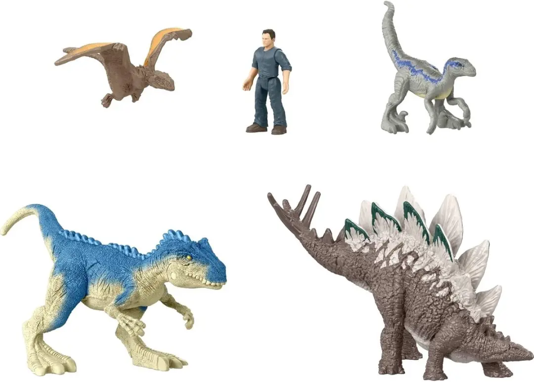 Mattel Jurassic World Mini Figuren - 5 Stuks Divers