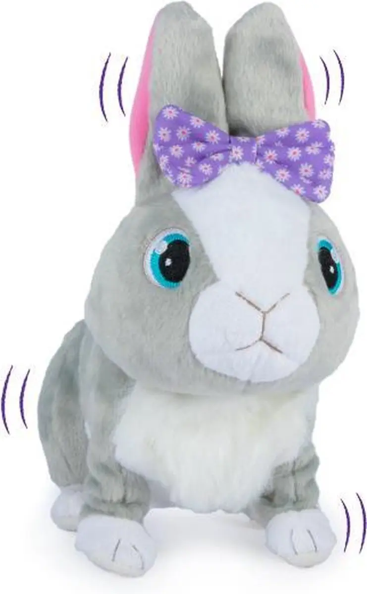 Imc Toys Club Petz Betsy Konijn - Interactieve Knuffel - Grijs