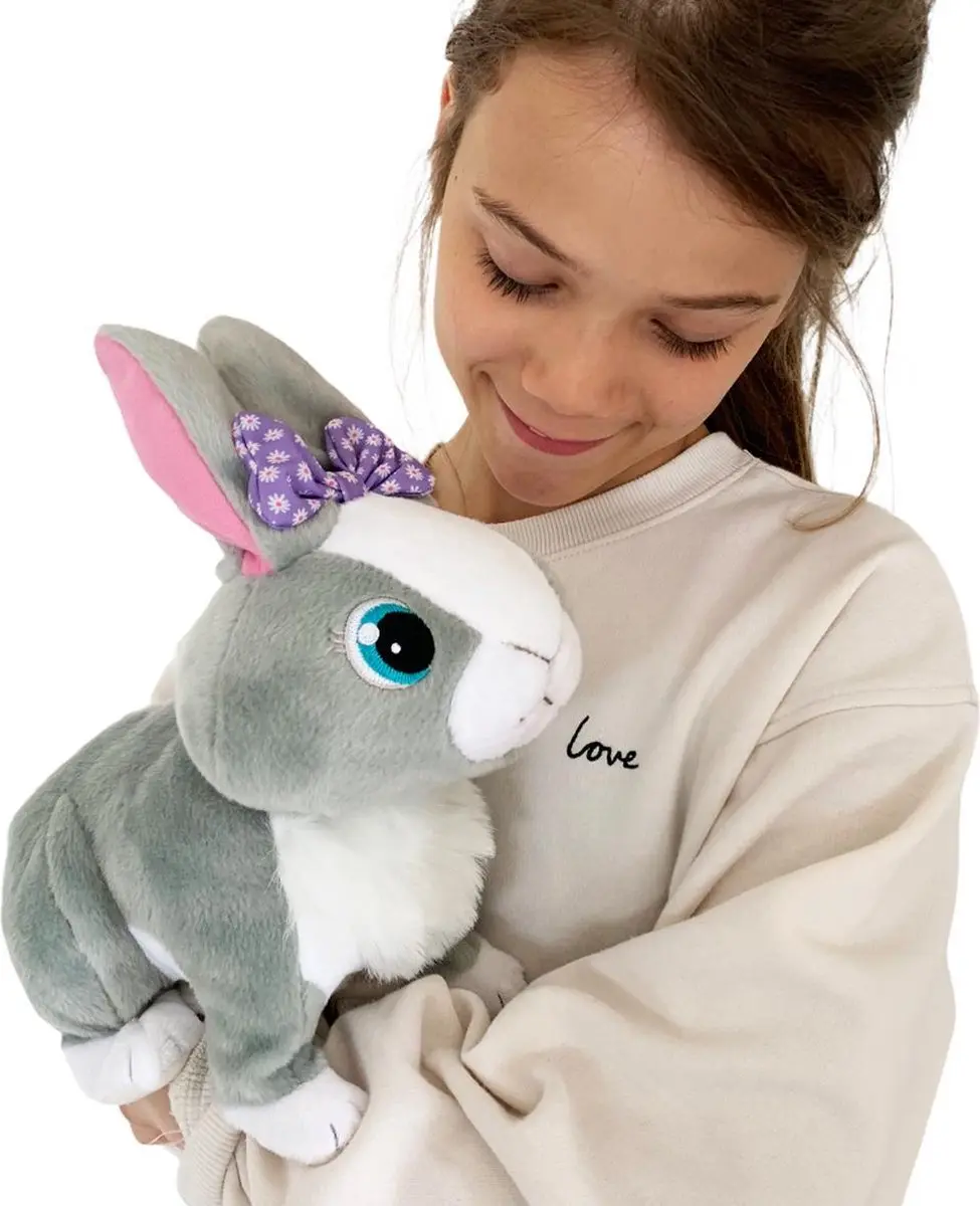 Imc Toys Club Petz Betsy Konijn - Interactieve Knuffel - Grijs