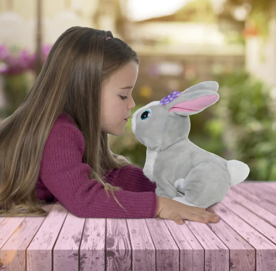 Imc Toys Club Petz Betsy Konijn - Interactieve Knuffel - Grijs