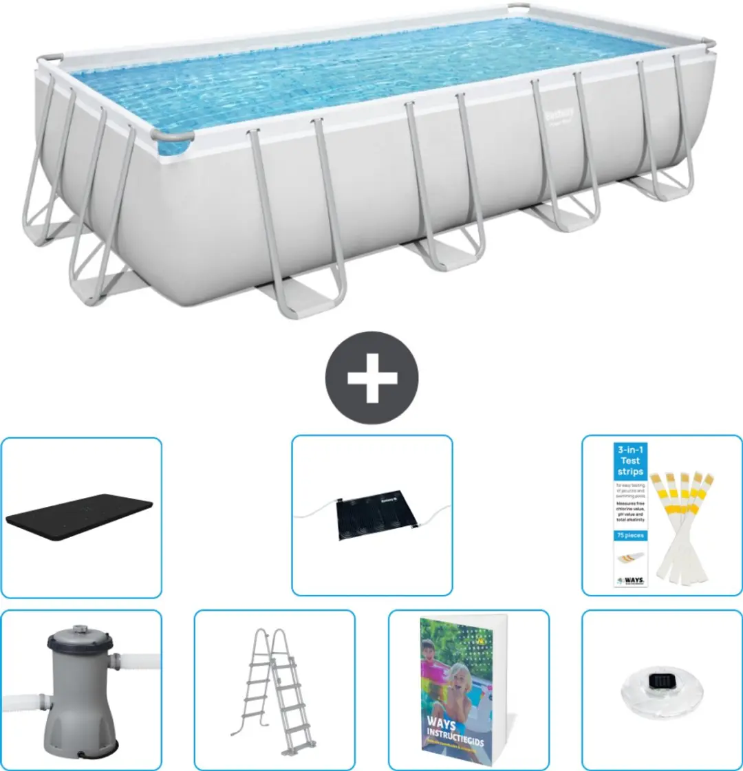 Bestway Power Steel Zwembad 488x244x122cm
