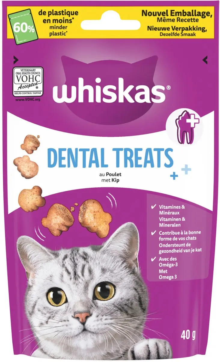 Whiskas Dental Treats Kip 40g