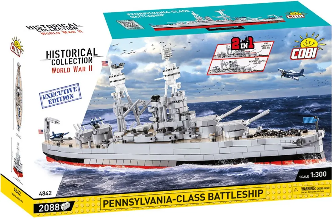 Cobi 4842 Battleship Pennsylvania Class - 2088 Stukken - Meerkleurig
