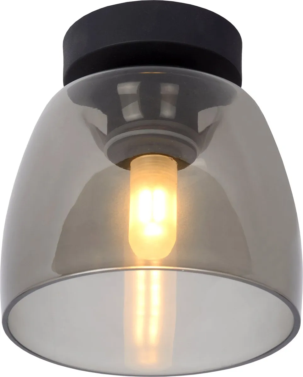 Lucide TYLER Plafondlamp Badkamer - Ø16cm 1xG9 IP44 Zwart