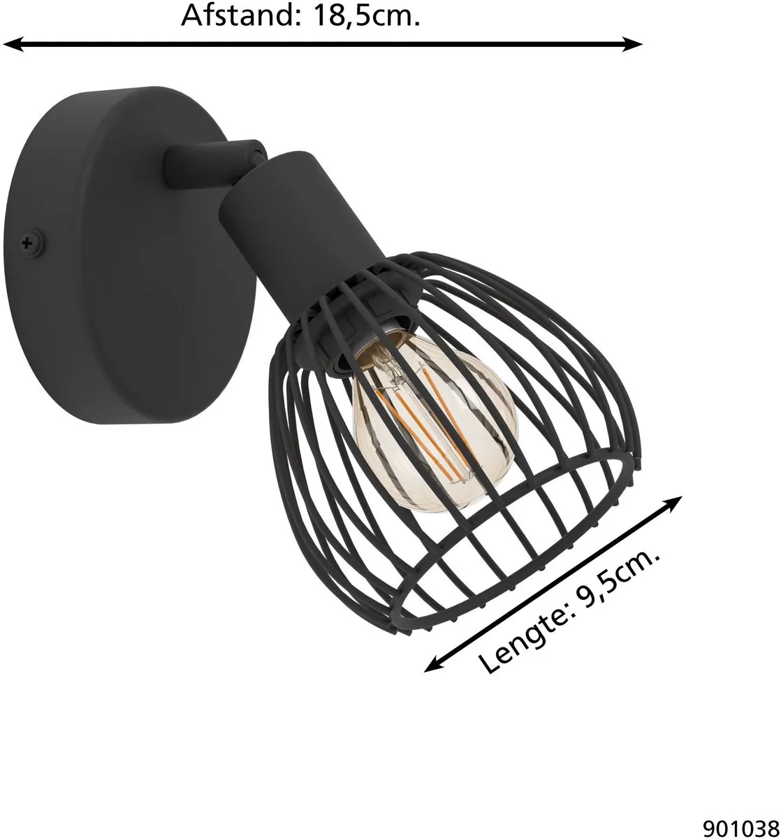 Eglo Sonnino Spot E14 - 9,5 cm - Zwart