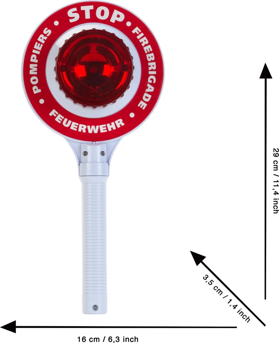 Klein Toys Brandweerstopbord - 16x3,5x29cm - Rood/Wit