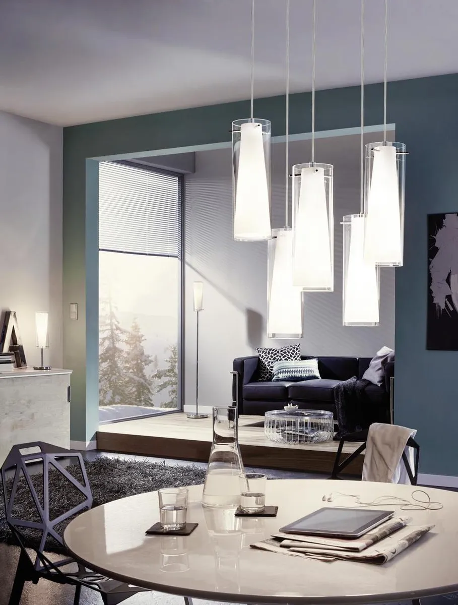 Eglo Pinto Vloerlamp - 1 Lichtpunt - Chroom/Wit