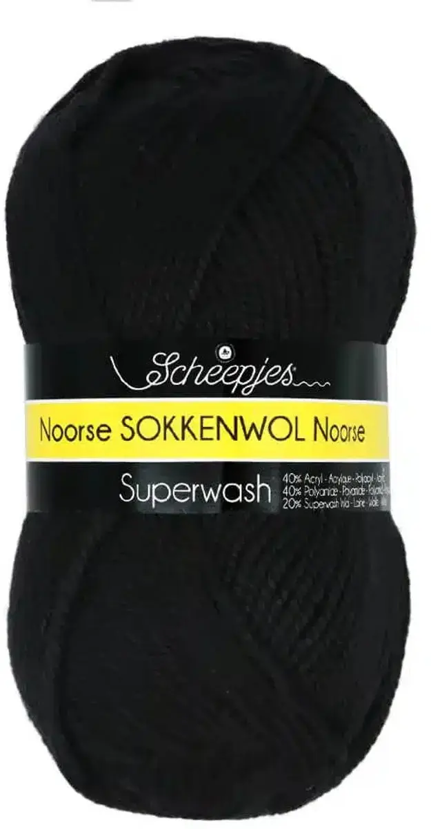 Scheepjes Noorse Sokkenwol 6860 - Zwart