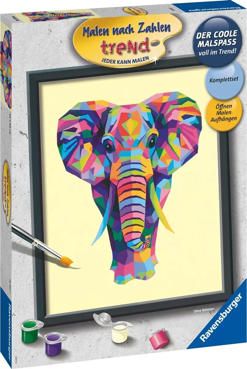 Ravensburger Malen nach Zahlen Bunter Elefant