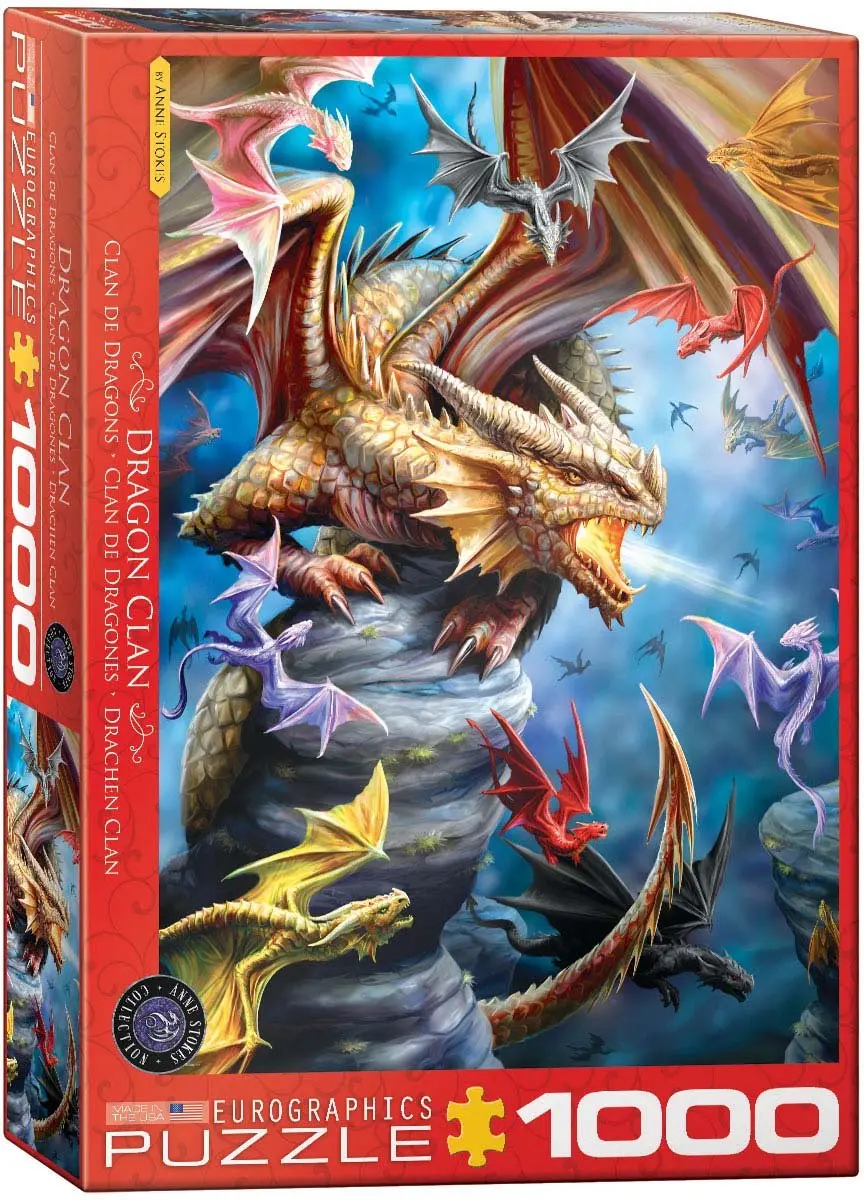 Eurographics Dragon Clan Anne Stokes Puzzel - 1000 Stukjes - Meerkleurig