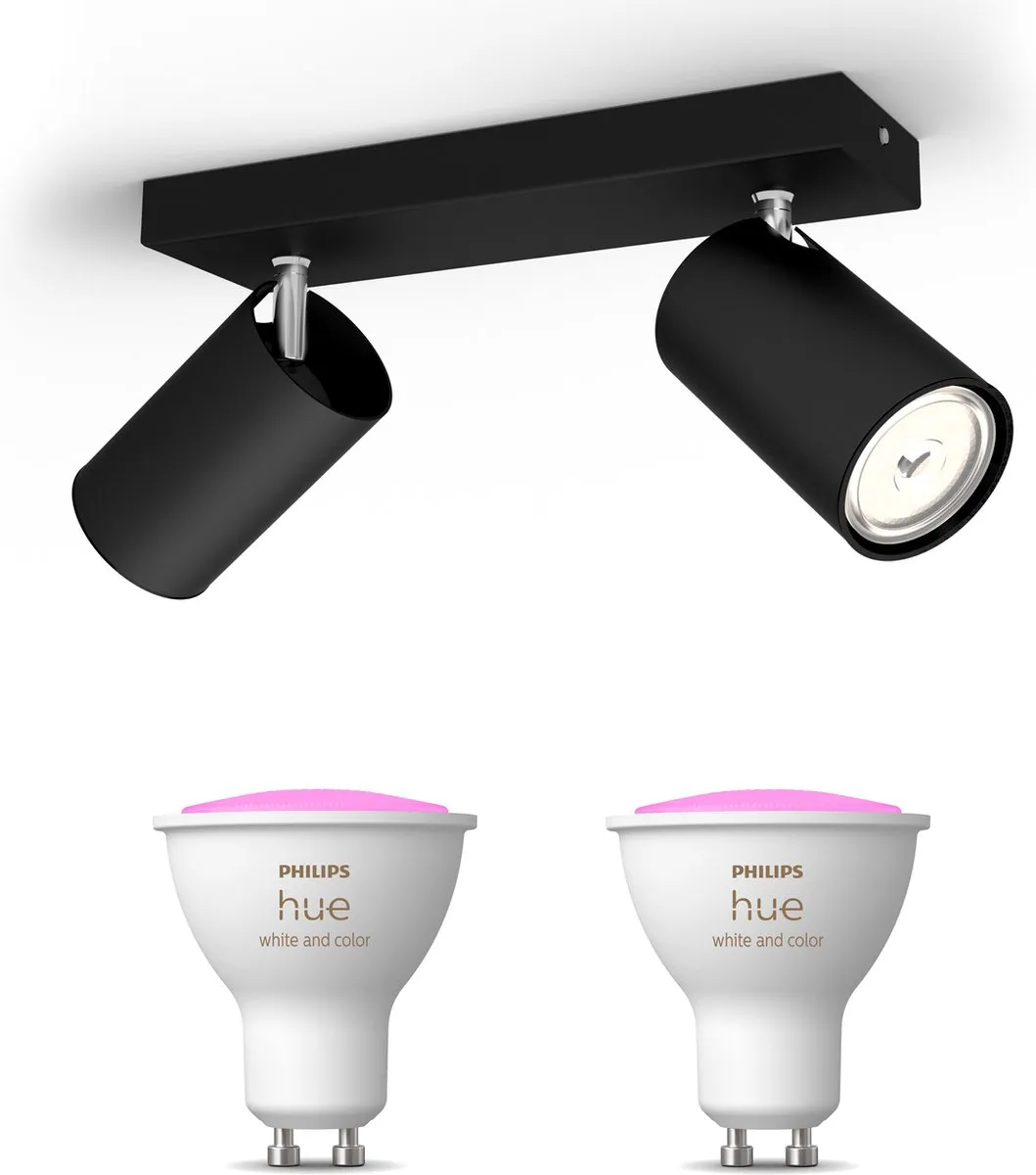 Philips Hue Kosipo Opbouwspot Zwart