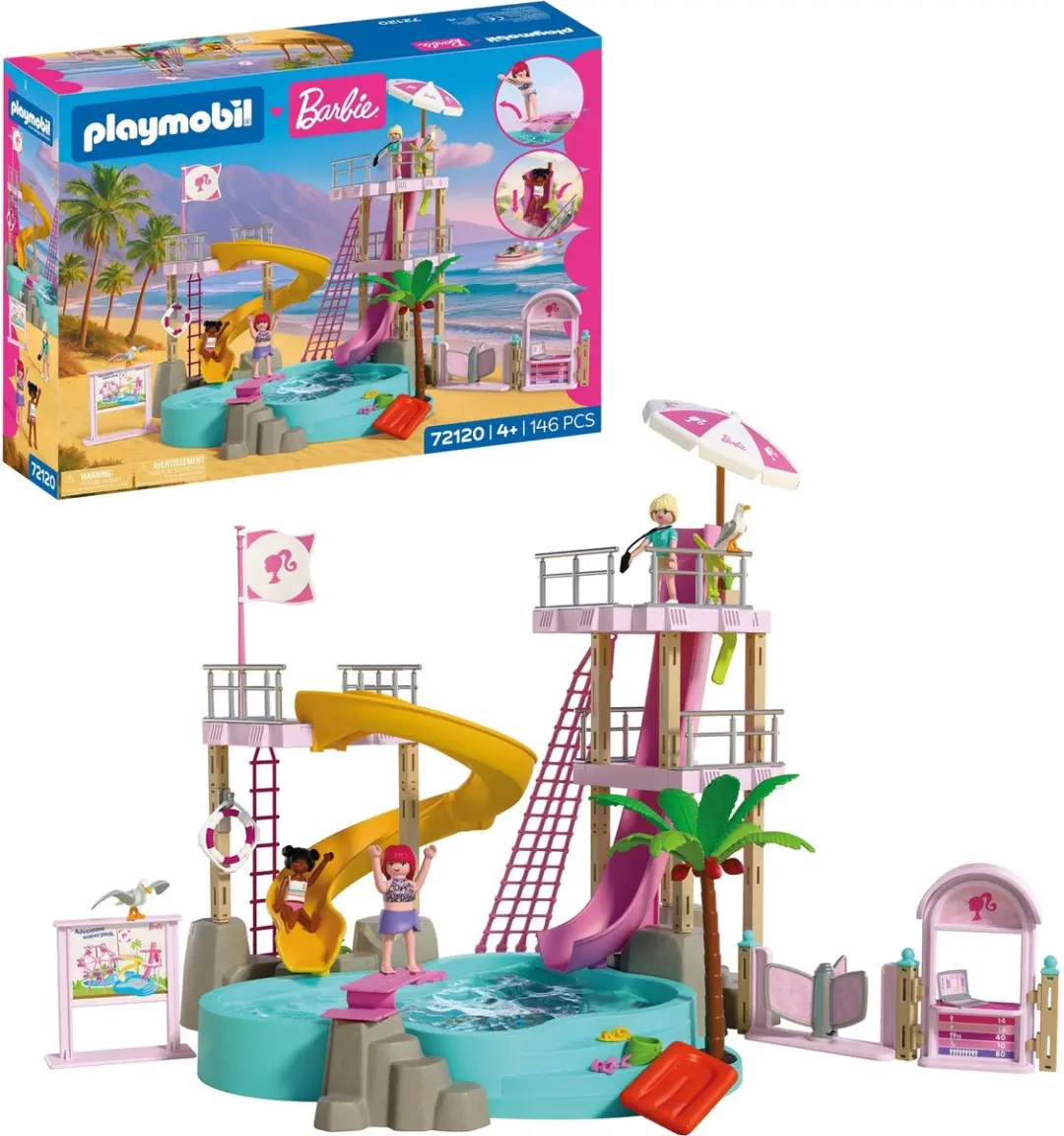Playmobil X Barbie Waterpark Bouwset 146 Stuks - Multicolor