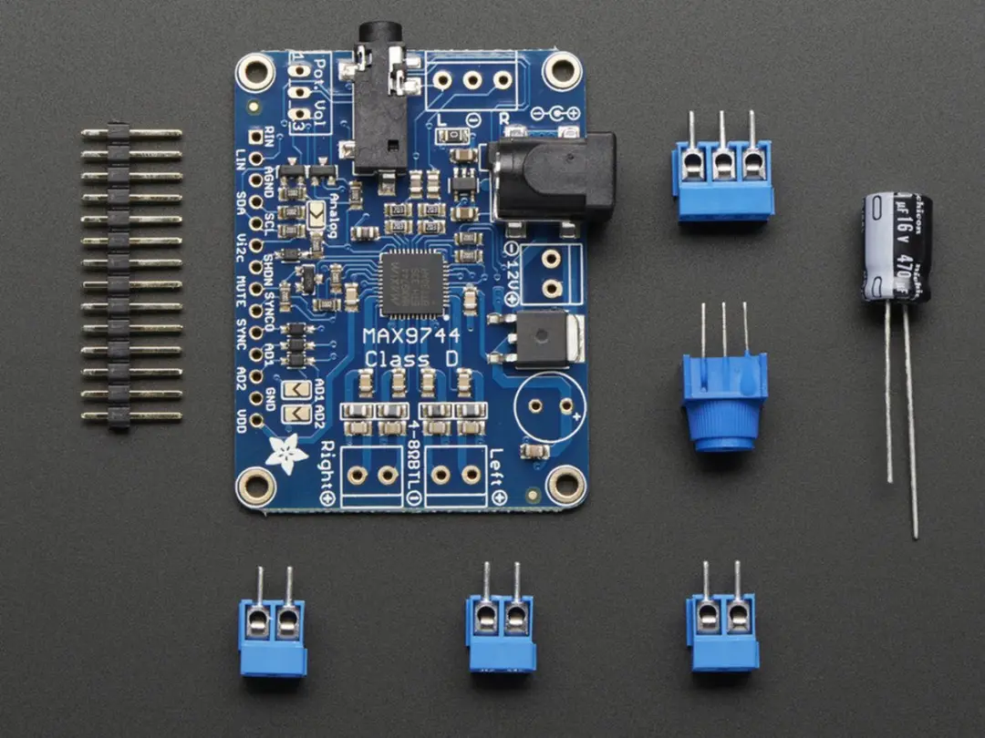 Adafruit MAX9744 Stereo Audio Versterker 20W - Meerkleurig