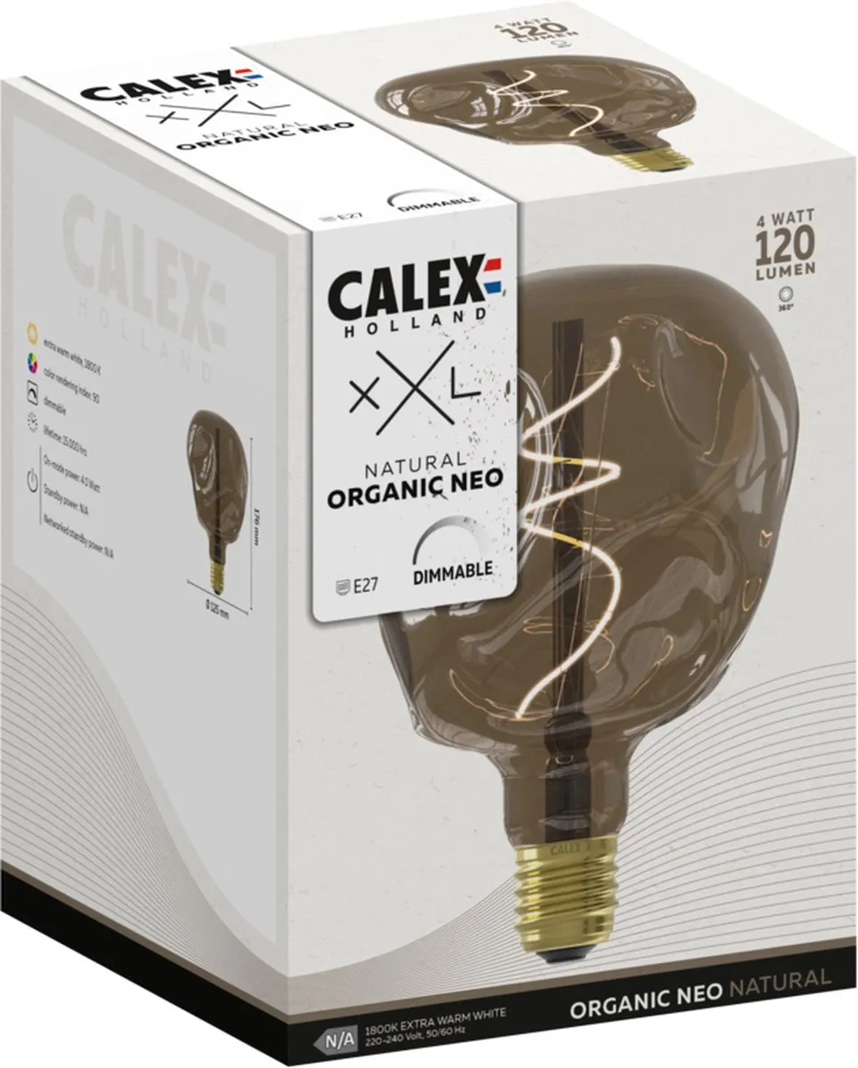 Calex Organic Neo Natural E27 LED Lamp 4W - Rookglas