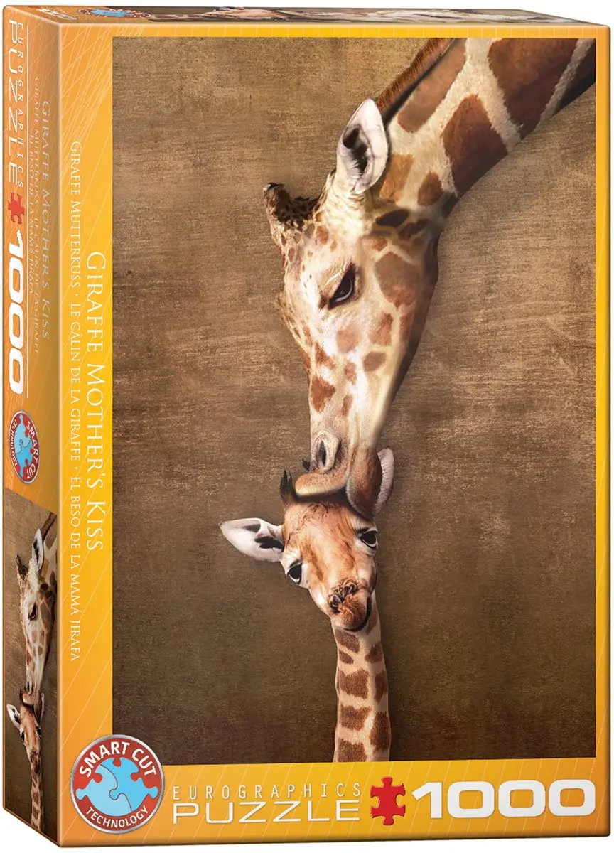 Eurographics Girafmoeder Kus Legpuzzel 1000 Stuks - 48x68cm - Meerkleurig