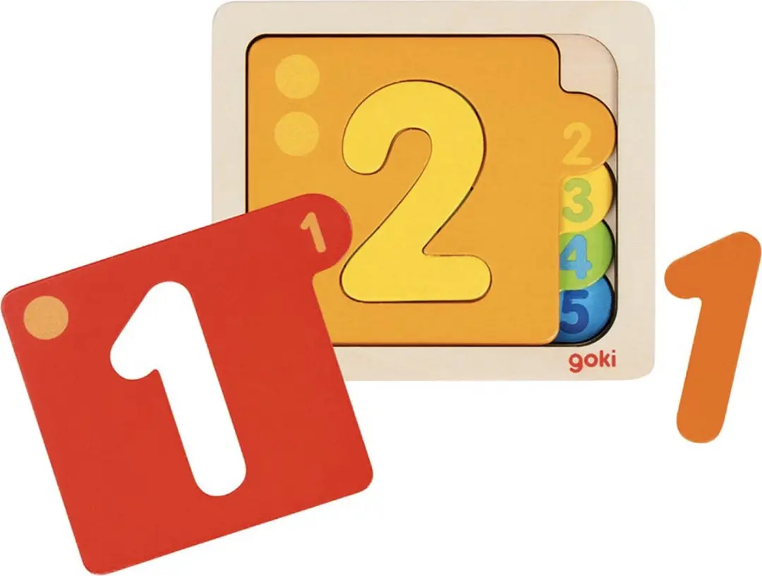Goki Getallen Puzzel 10-delig Multicolor